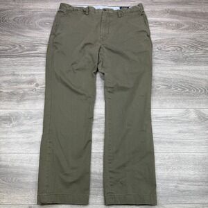 Polo Ralph Lauren Pants Mens 34x28 Olive Stretch Cotton Twill Classic Chino Pony